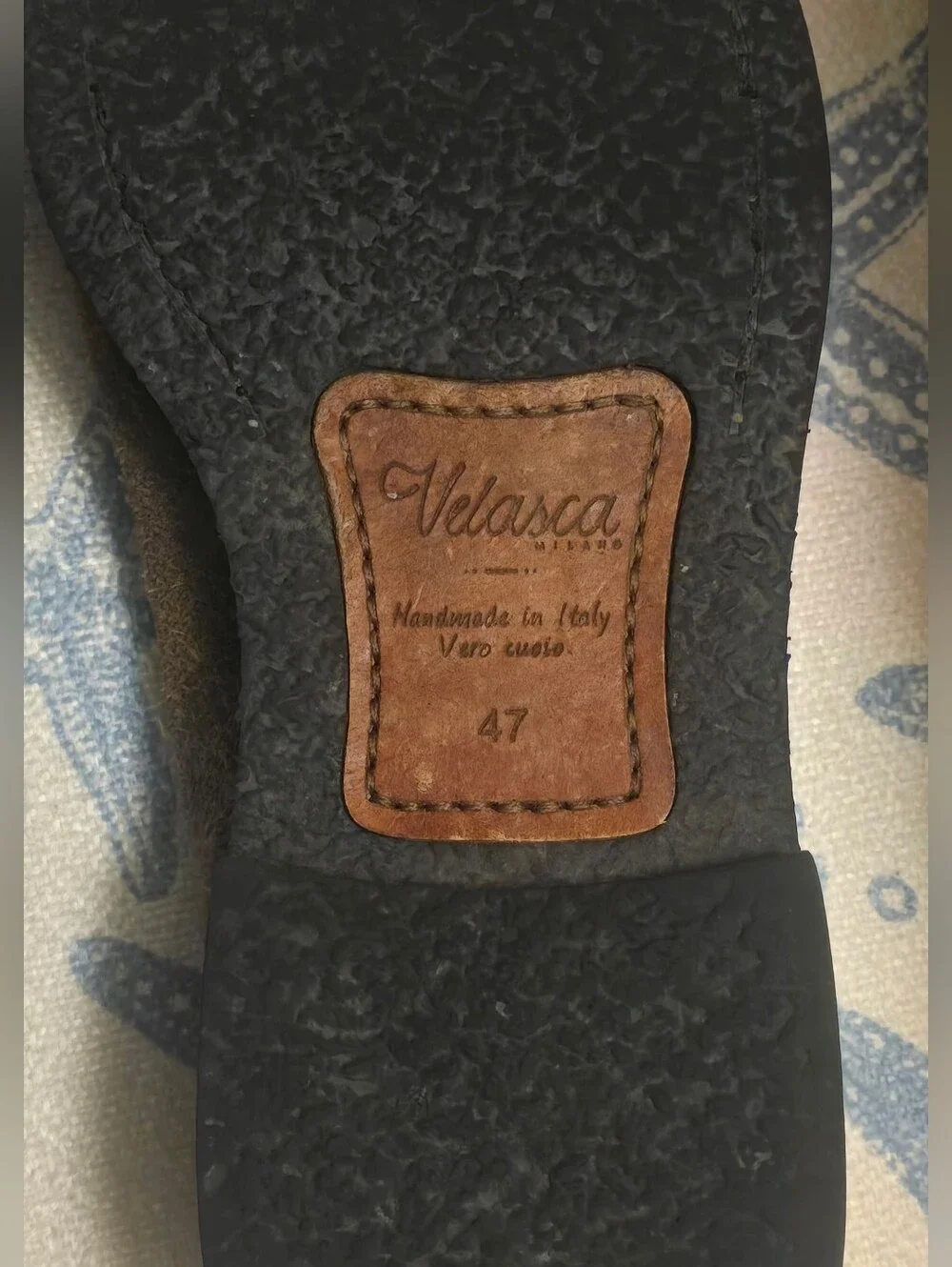 Velasca Italian Made Piugiatt Brown Leather Suede Penny Loafers, Men's US13 EU47